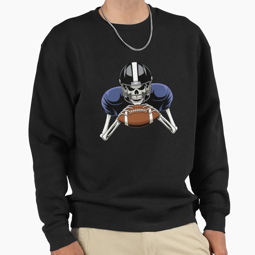 Halloween Skeleton American Sweatshirt - Minimalist Print Men Women - T-Shirt, Sweatshirt, Hoodie