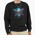 Skull Baseball Drip Ice Cream Sweatshirt - Fun Novelty Design for Adults - T-Shirt, Sweatshirt, Hoodie