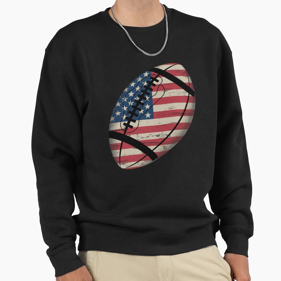 American Football 4Th July American Sweatshirt - Trendy Graphic for Adults - T-Shirt, Sweatshirt, Hoodie