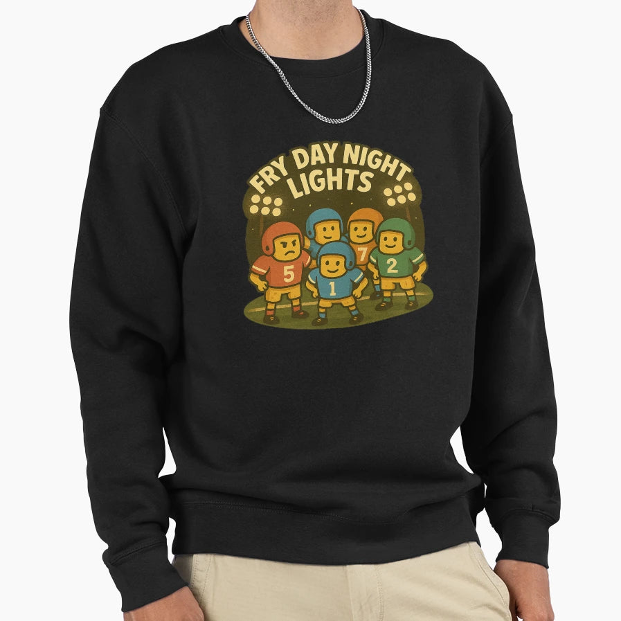 Fry Day Night Lights Funny Potato Sweatshirt - Custom Art Print for Adults - T-Shirt, Sweatshirt, Hoodie