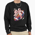 Coquette Bow Disco Football Sweatshirt - Trendy Graphic Unisex - T-Shirt, Sweatshirt, Hoodie
