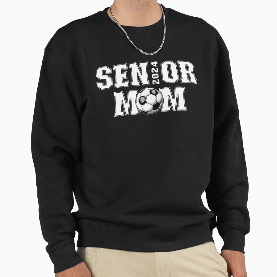 Senior Mom Class 2024 Soccer Mom Sweatshirt - Custom Art Print for Adults - T-Shirt, Sweatshirt, Hoodie