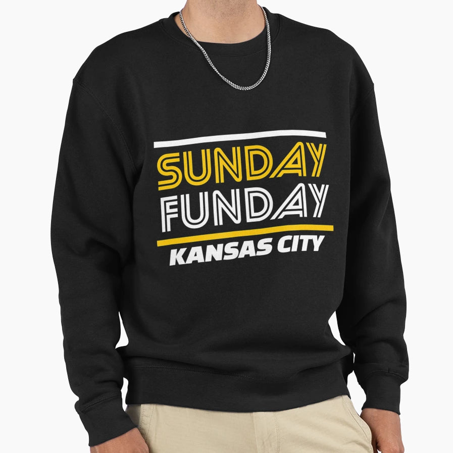 Kc Sunday Funday Kansas City Kc Sweatshirt - Custom Art Print for Adults - T-Shirt, Sweatshirt, Hoodie