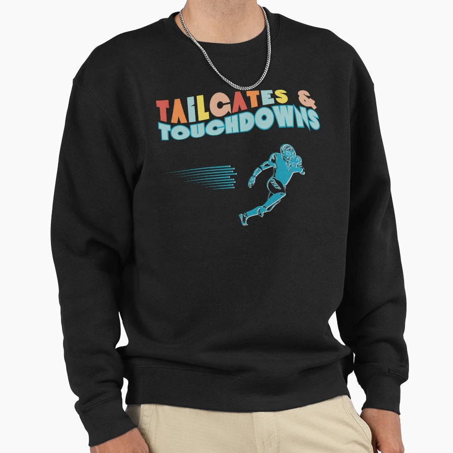 Tailgates Touchdowns Football Colors T-Shirt - Novelty Apparel Unisex - T-Shirt, Sweatshirt, Hoodie