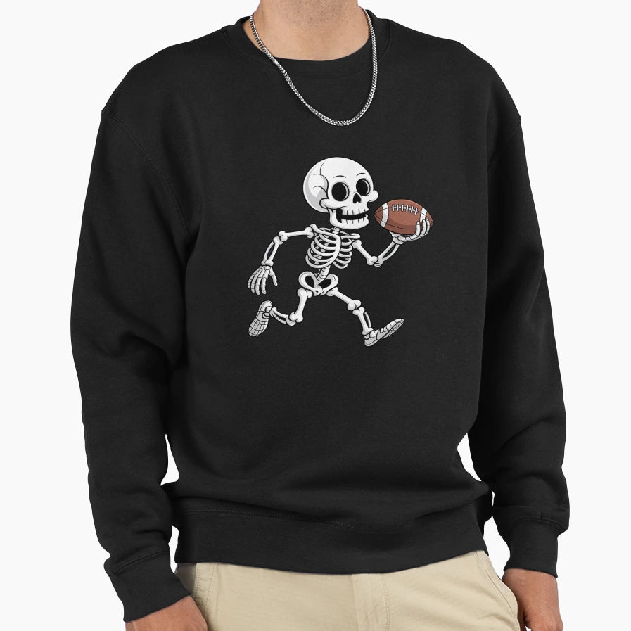 Skeleton Quarterback Football Sweatshirt - Custom Art Print for Adults - T-Shirt, Sweatshirt, Hoodie