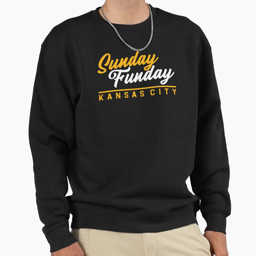 Sunday Funday Kansas City Football Team Sweatshirt - Unique Graphic Unisex - T-Shirt, Sweatshirt, Hoodie