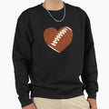 Football Heart Valentines Day Football Sweatshirt - Graphic Print Unisex - T-Shirt, Sweatshirt, Hoodie