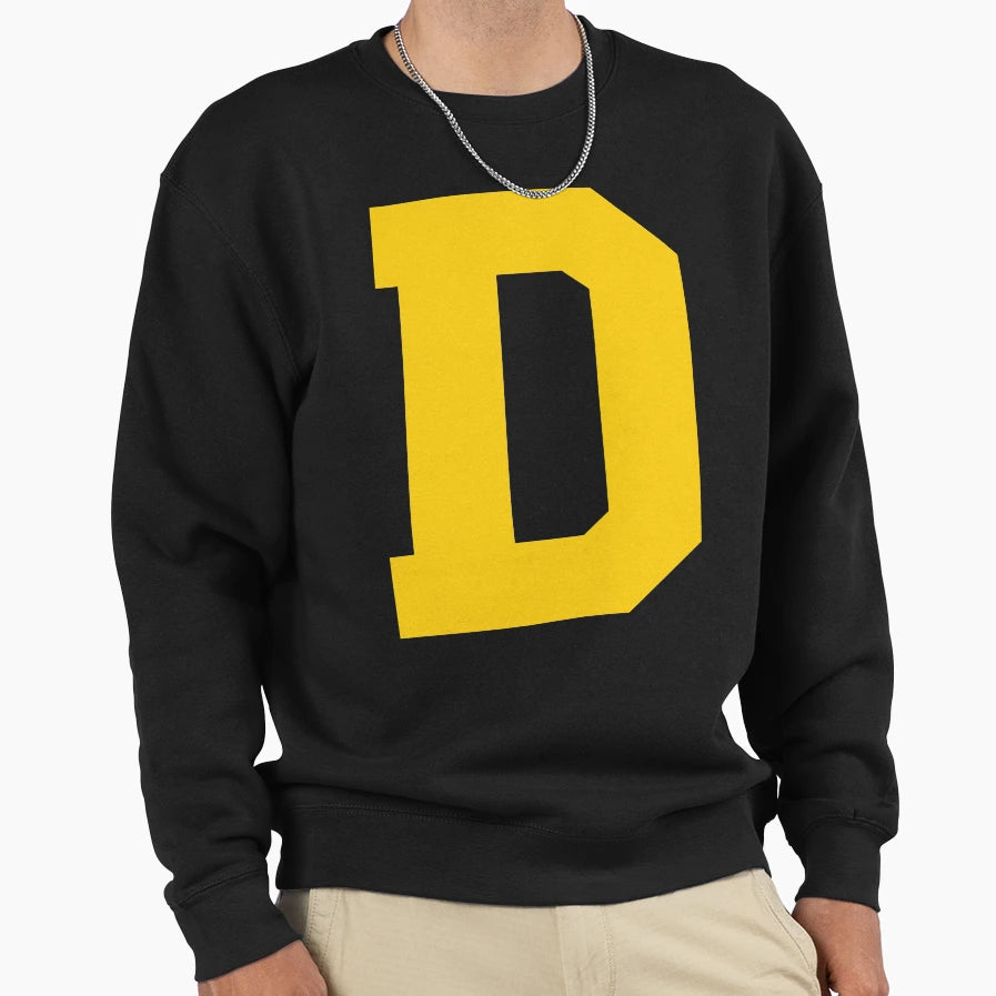 Alphabet Yellow D Sports Letter D Sweatshirt - Custom Art Print Men Women - T-Shirt, Sweatshirt, Hoodie