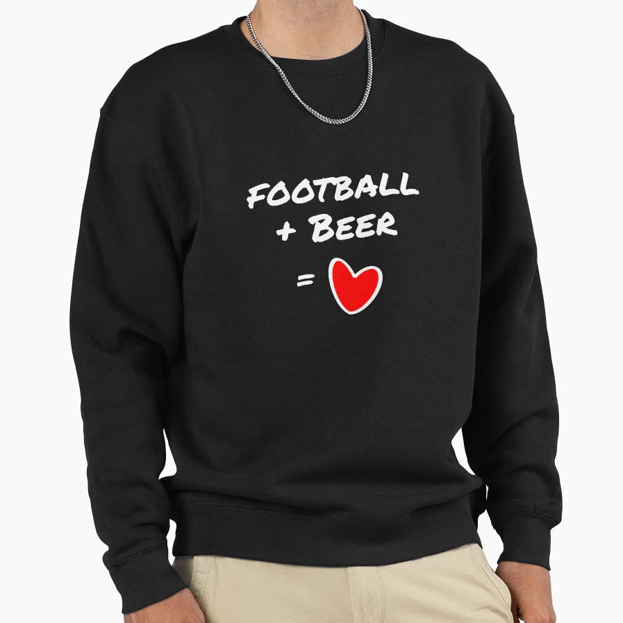 Football Beer Love Sweatshirt - Unique Graphic for Adults - T-Shirt, Sweatshirt, Hoodie