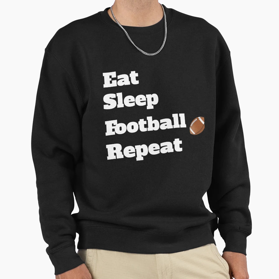 American Football Eat Sleep Football Sweatshirt - Unique Graphic Men Women - T-Shirt, Sweatshirt, Hoodie
