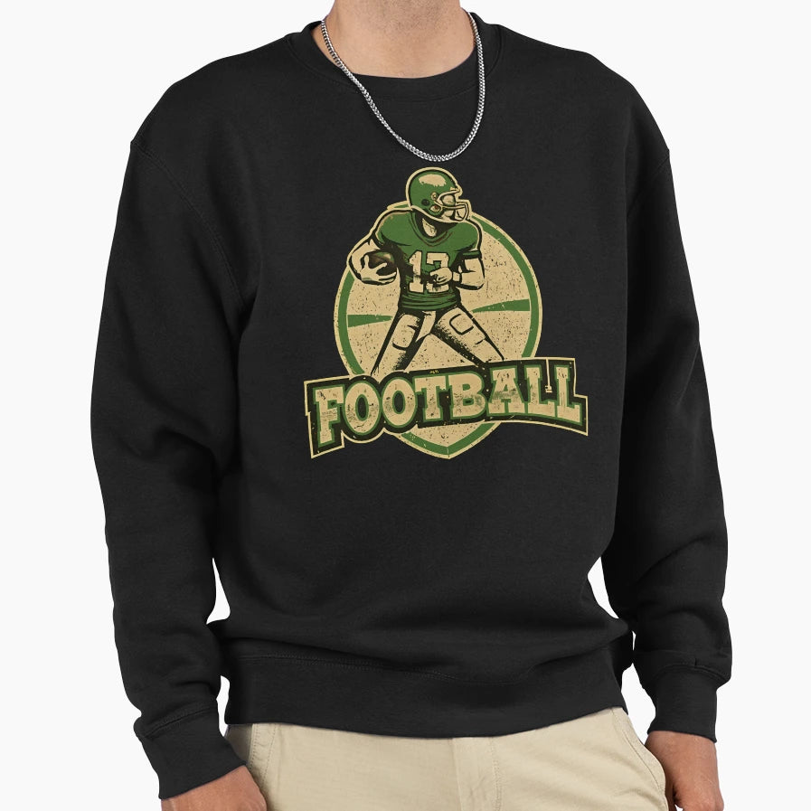 Football Sports Logo Sweatshirt - Minimalist Print Men Women - T-Shirt, Sweatshirt, Hoodie