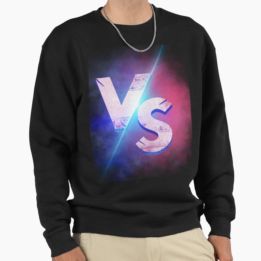 Blue Vs Red Sweatshirt - Minimalist Print for Adults - T-Shirt, Sweatshirt, Hoodie