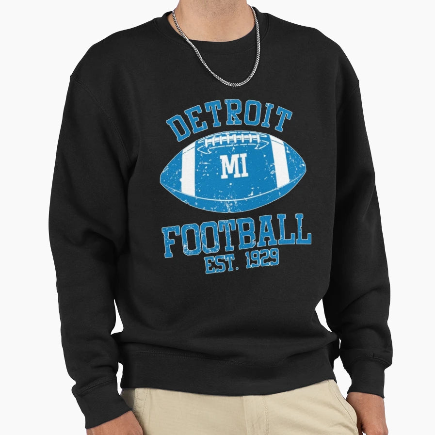 Detroit Football 9 Sweatshirt - Trendy Graphic Unisex - T-Shirt, Sweatshirt, Hoodie