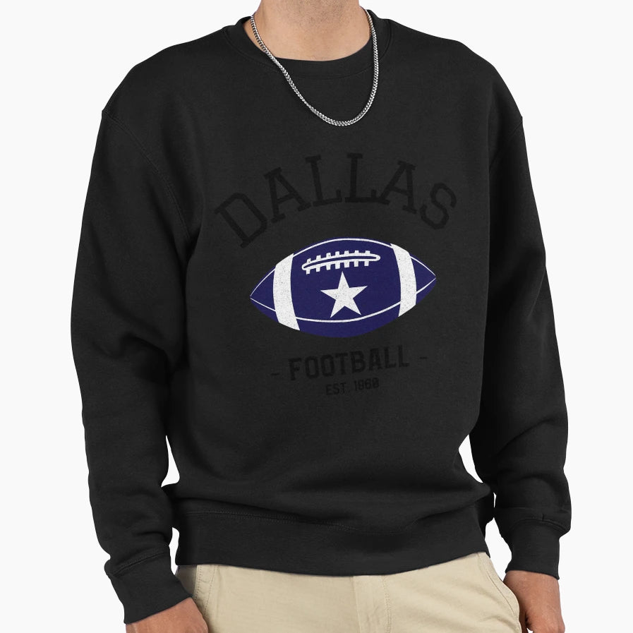 Dallas Football Sports Sweatshirt - Minimalist Print for Adults - T-Shirt, Sweatshirt, Hoodie