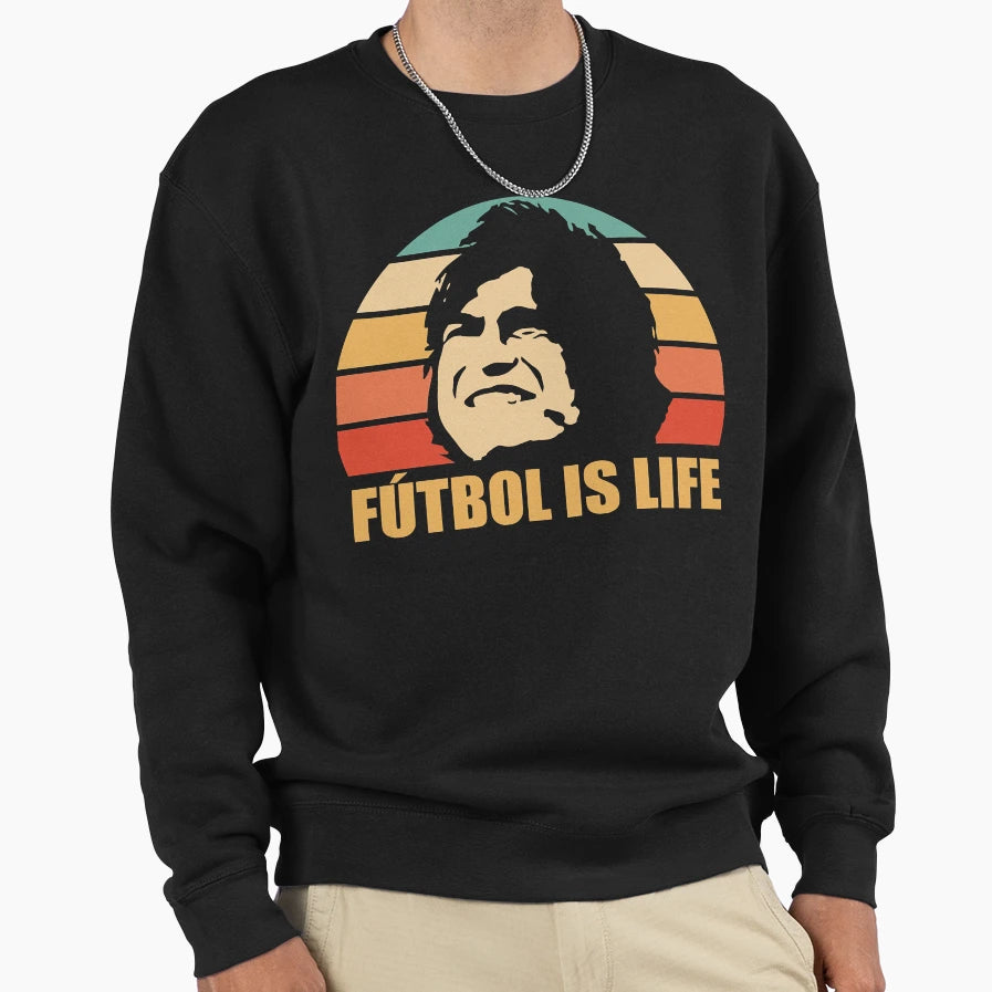Who Loves Futbol Is Life Just Loves Sweatshirt - Novelty Apparel Men Women - T-Shirt, Sweatshirt, Hoodie