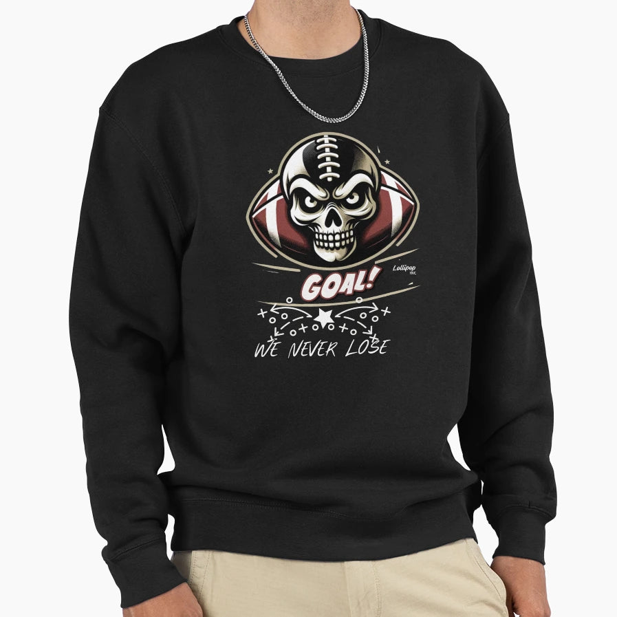 Football Skull Squad Morbid Sweatshirt - Minimalist Print Men Women - T-Shirt, Sweatshirt, Hoodie