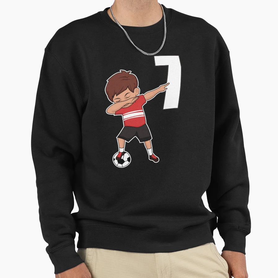 Awesome Soccer Player Number 7 Sweatshirt - Casual Everyday Wear Unisex - T-Shirt, Sweatshirt, Hoodie