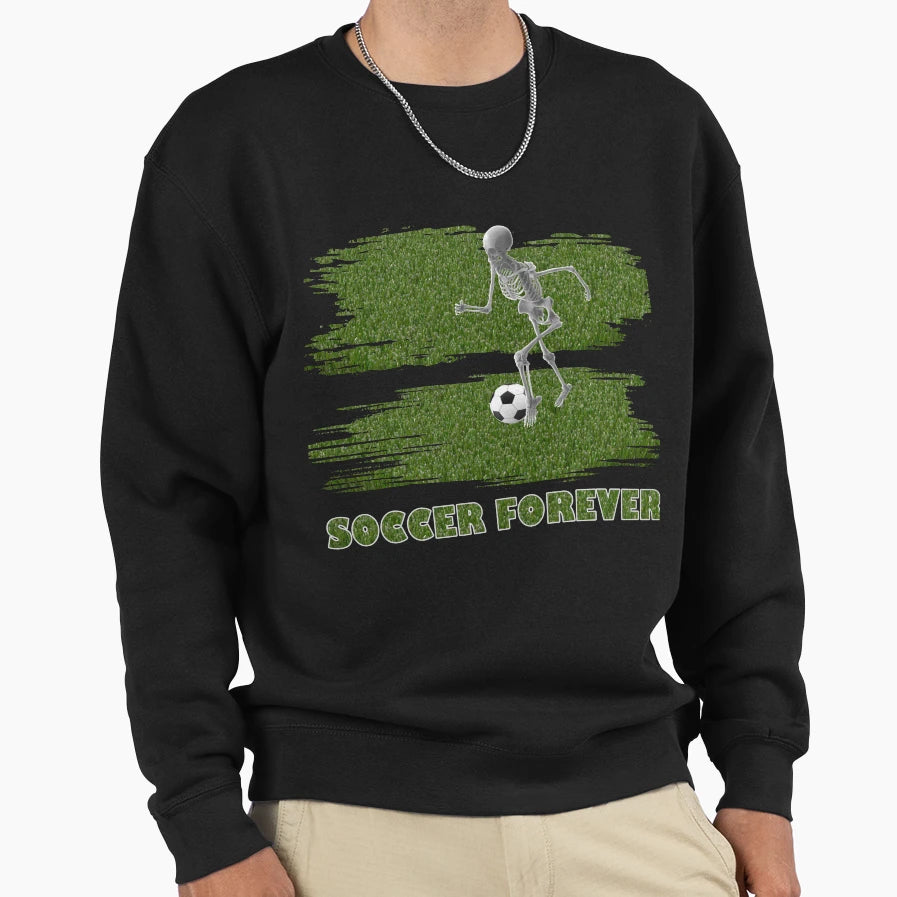 Football Forever Skeleton Plays Sweatshirt - Unique Graphic for Adults - T-Shirt, Sweatshirt, Hoodie