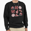 Red Coquette Bow Football Game Day Sweatshirt - Streetwear Style for Adults - T-Shirt, Sweatshirt, Hoodie