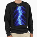 Blue Lightning Sweatshirt - Minimalist Print Men Women - T-Shirt, Sweatshirt, Hoodie