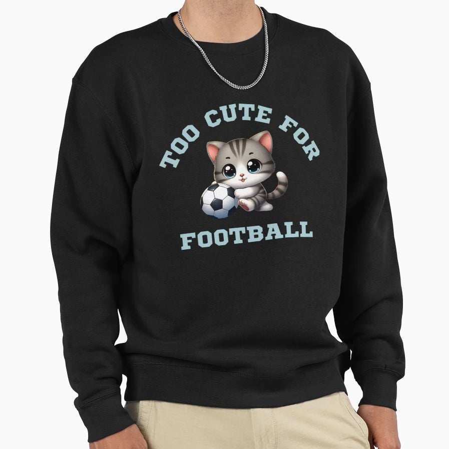 Cat Football Soccer Sweatshirt - Graphic Print for Adults - T-Shirt, Sweatshirt, Hoodie