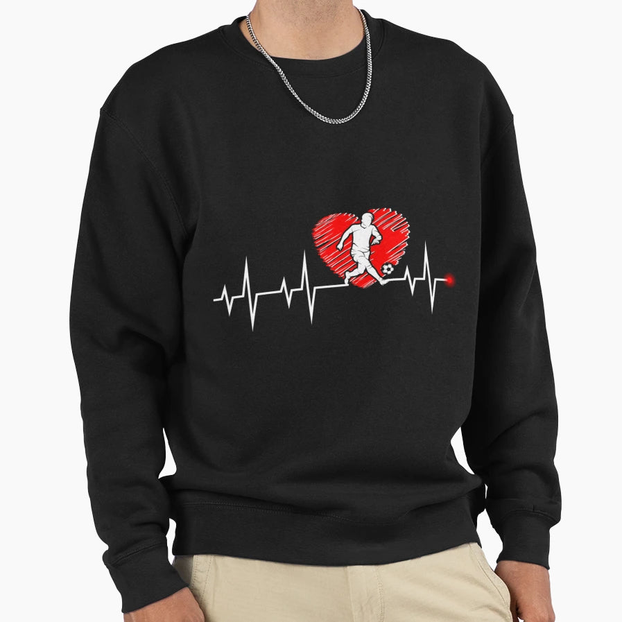Soccer Is My Heartbeat T-Shirt - Fun Novelty Design for Adults - T-Shirt, Sweatshirt, Hoodie
