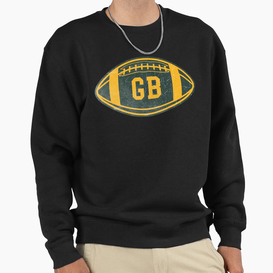 Green Bay Throwback Football Sweatshirt - Graphic Print for Adults - T-Shirt, Sweatshirt, Hoodie