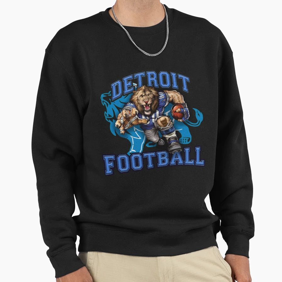Detroit Football Sweatshirt - Trendy Graphic Men Women - T-Shirt, Sweatshirt, Hoodie