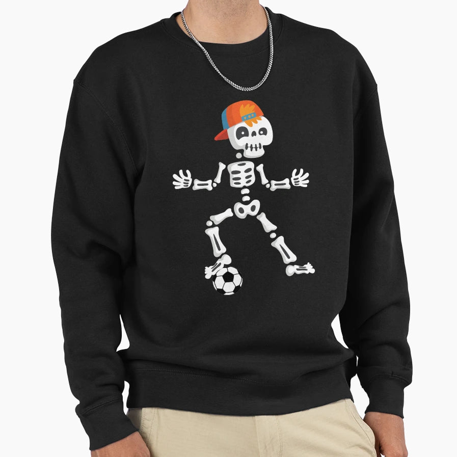 Dude Skeleton Foot Soccer Ball Sweatshirt - Unique Graphic for Adults - T-Shirt, Sweatshirt, Hoodie