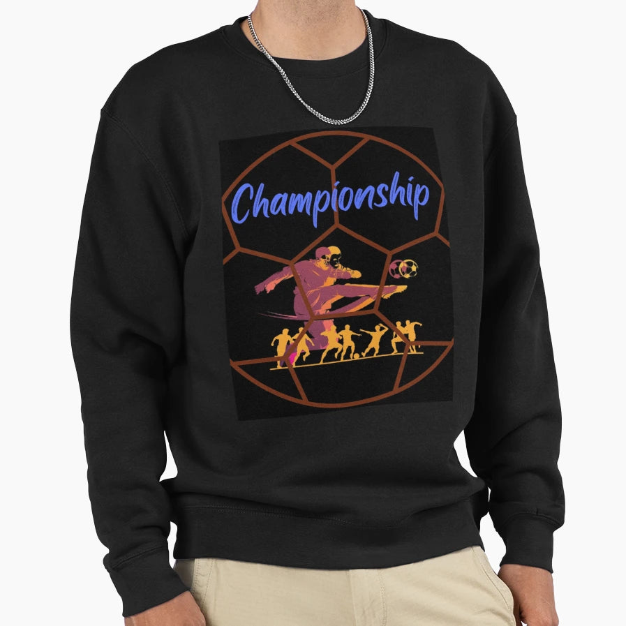 Football Championship Player Sweatshirt - Aesthetic Graphic for Adults - T-Shirt, Sweatshirt, Hoodie