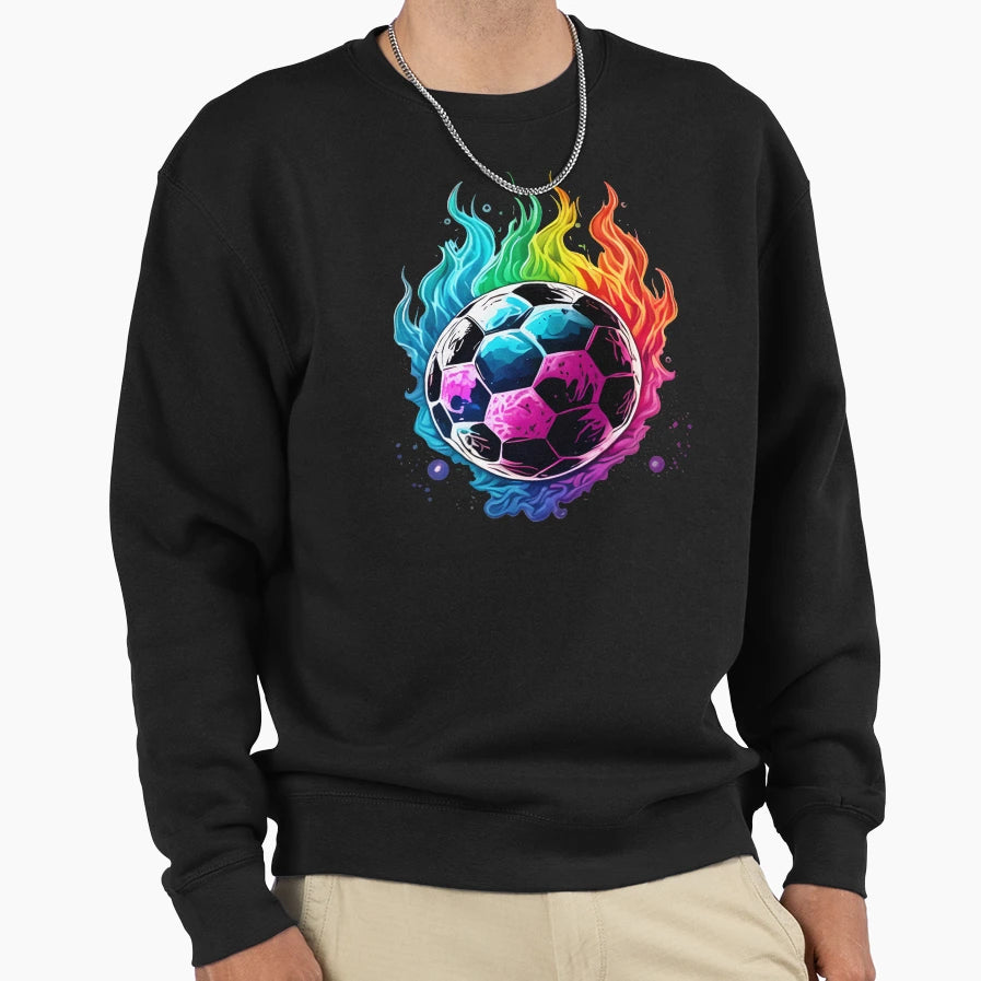 Psychedelic Soccer Ball Sweatshirt - Minimalist Print for Adults - T-Shirt, Sweatshirt, Hoodie