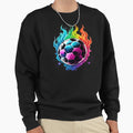 Psychedelic Soccer Ball Sweatshirt - Minimalist Print for Adults - T-Shirt, Sweatshirt, Hoodie