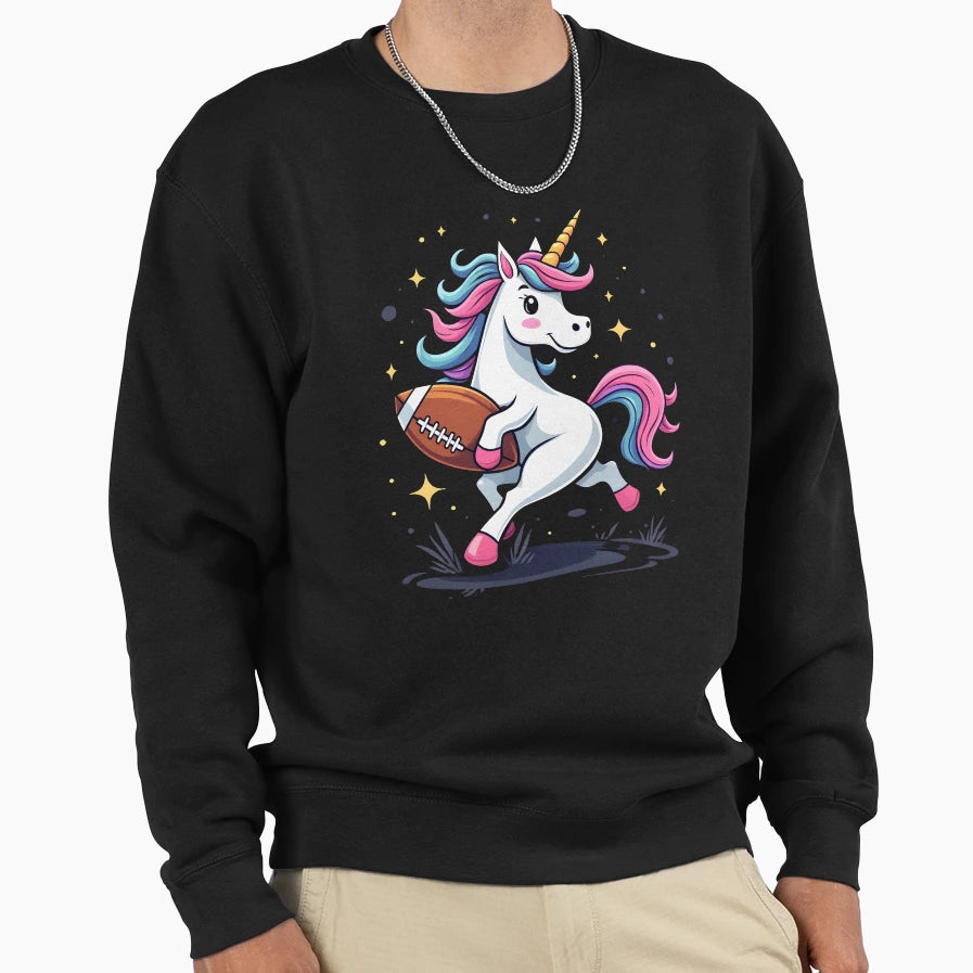 Touchdown Unicorn Magical Football Sweatshirt - Unique Graphic Men Women - T-Shirt, Sweatshirt, Hoodie