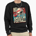 80S Football Helmet Ball Sweatshirt - Aesthetic Graphic Unisex - T-Shirt, Sweatshirt, Hoodie