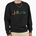 Soccer Heartbeat Watercolor Sweatshirt - Novelty Apparel Unisex - T-Shirt, Sweatshirt, Hoodie
