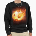 Football Soccer Ball Fire Sweatshirt - Graphic Print Men Women - T-Shirt, Sweatshirt, Hoodie