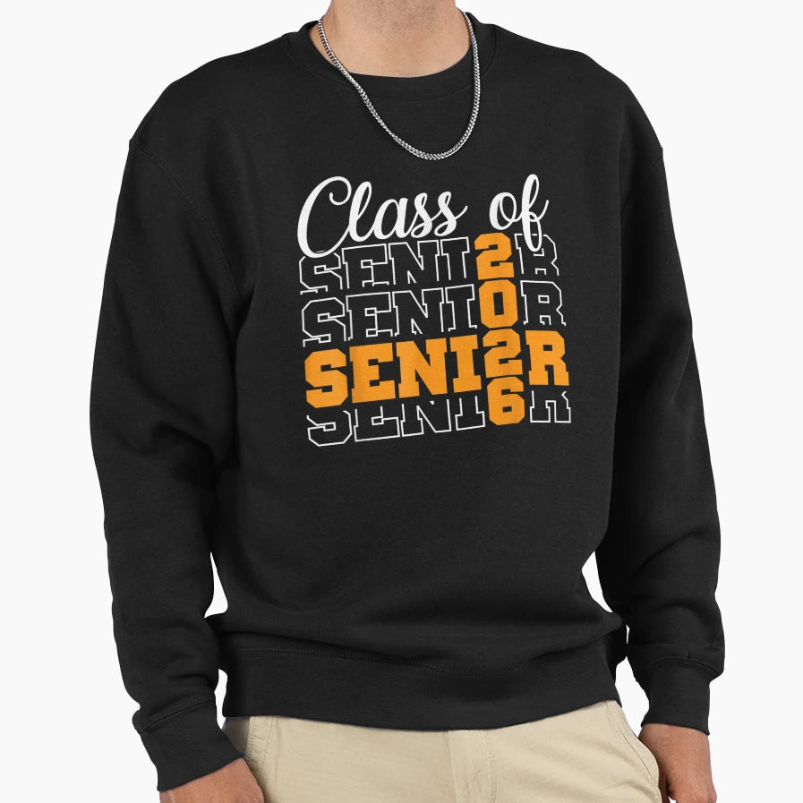 Proud Senior 2026 Graduation High Sweatshirt - Trendy Graphic for Adults - T-Shirt, Sweatshirt, Hoodie