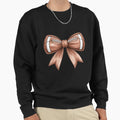 Football Coquette Bow Game Day Sweatshirt - Casual Everyday Wear for Adults - T-Shirt, Sweatshirt, Hoodie