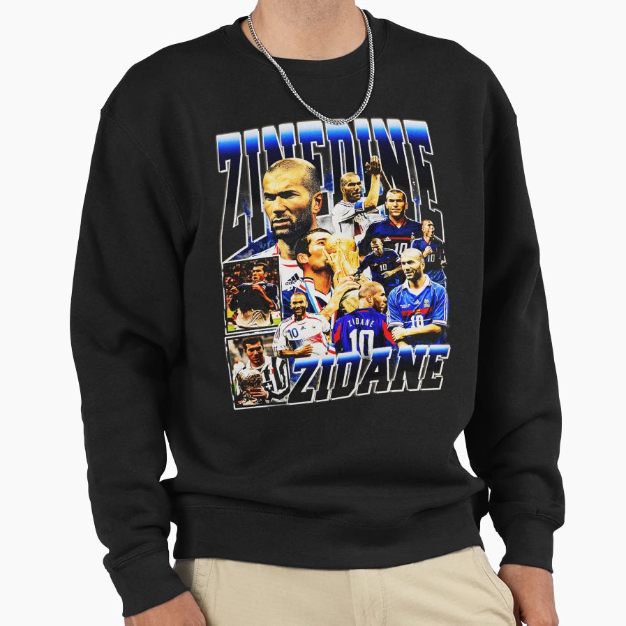 Zinedine Zidane Bootleg Sweatshirt - Casual Everyday Wear Men Women - T-Shirt, Sweatshirt, Hoodie