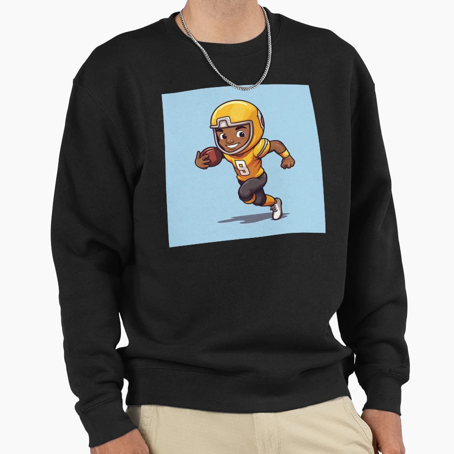 American Football Player Sweatshirt - Unique Graphic Unisex - T-Shirt, Sweatshirt, Hoodie