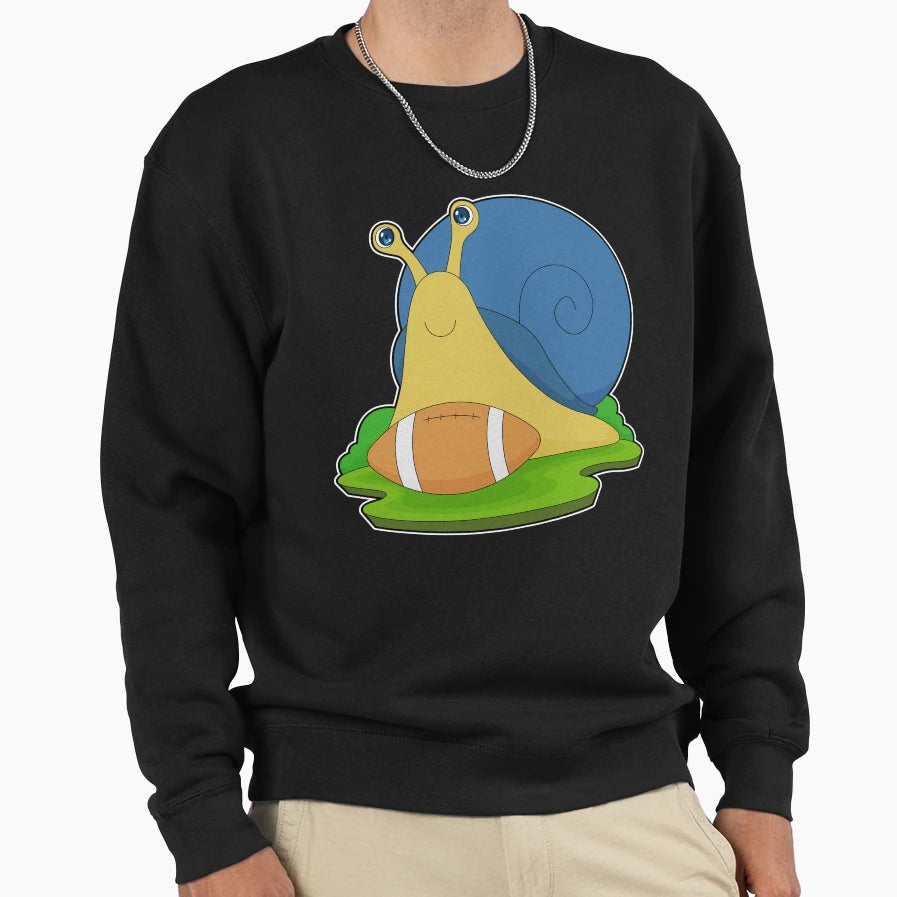 Snail American Football Sports Sweatshirt - Aesthetic Graphic for Adults - T-Shirt, Sweatshirt, Hoodie