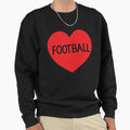 Love Football Heart Sweatshirt - Aesthetic Graphic Unisex - T-Shirt, Sweatshirt, Hoodie