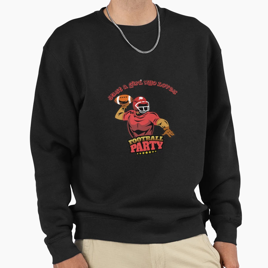 Copy Just Who Loves Football Sweatshirt - Streetwear Style for Adults - T-Shirt, Sweatshirt, Hoodie