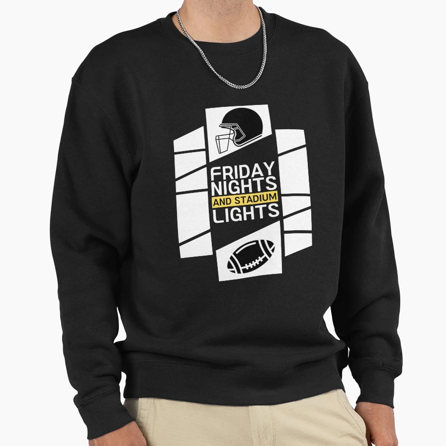 Friday Nights And Stadium Lights Sweatshirt - Custom Art Print Men Women - T-Shirt, Sweatshirt, Hoodie