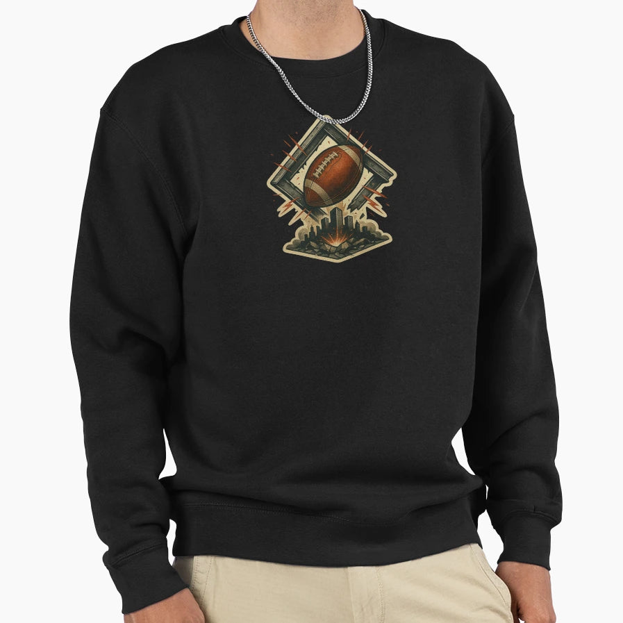 Steel Gridiron Impact Sweatshirt - Novelty Apparel Unisex - T-Shirt, Sweatshirt, Hoodie