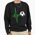 Heartbeat Soccer Ball Sweatshirt - Trendy Graphic for Adults - T-Shirt, Sweatshirt, Hoodie
