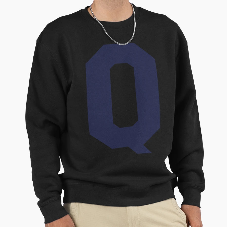 Alphabet Marine Blue Q Sports Sweatshirt - Streetwear Style for Adults - T-Shirt, Sweatshirt, Hoodie
