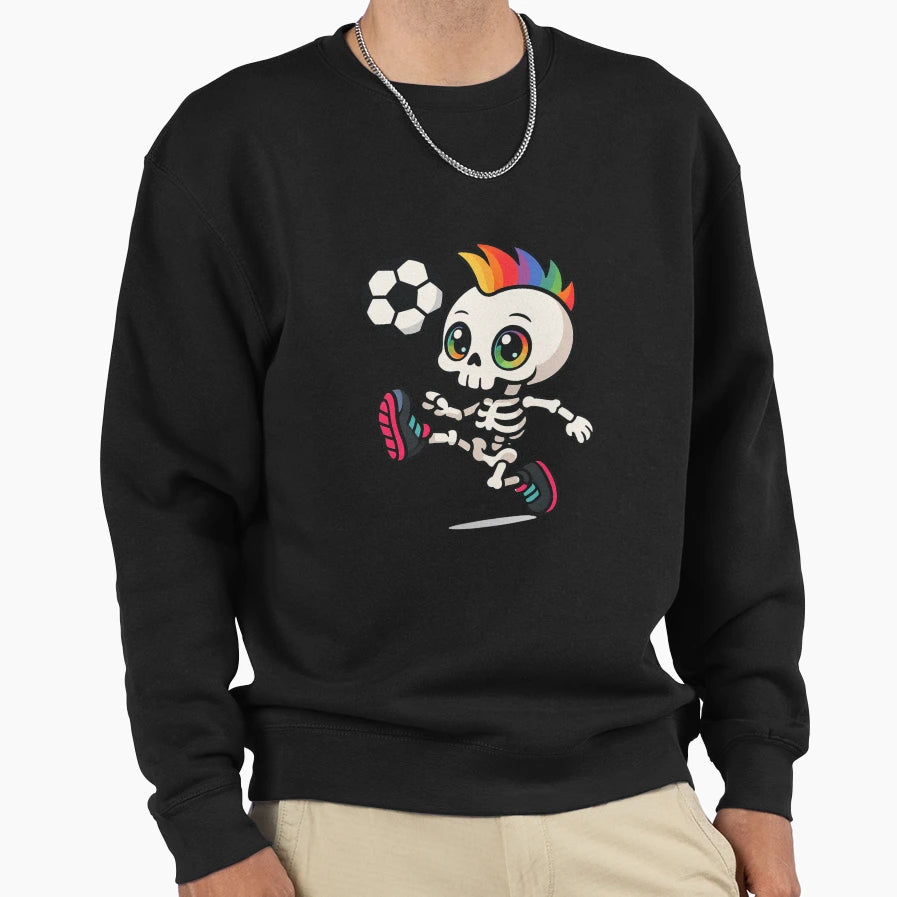 Rainbow Mohawk Skeleton Sweatshirt - Fun Novelty Design Men Women - T-Shirt, Sweatshirt, Hoodie