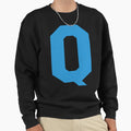 Alphabet Blue Q Sports Letter Q Sweatshirt - Streetwear Style Men Women - T-Shirt, Sweatshirt, Hoodie