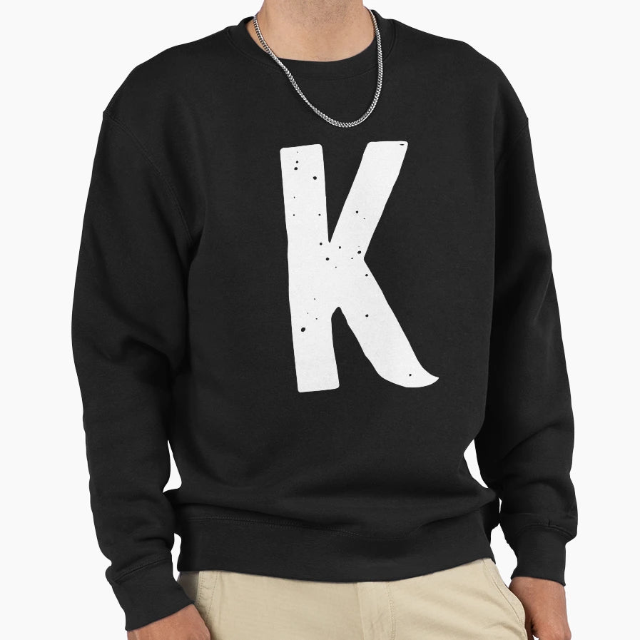 Big Letter K Sweatshirt - Minimalist Print Unisex - T-Shirt, Sweatshirt, Hoodie